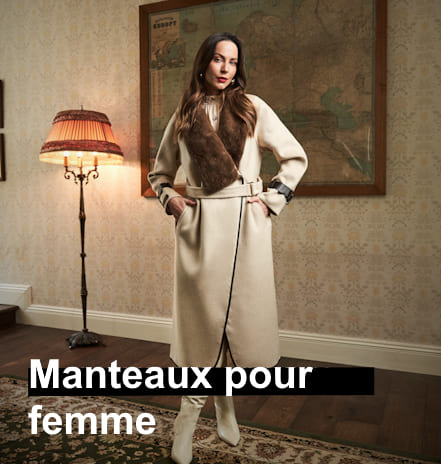 Manteaux en cuir et en laine femme