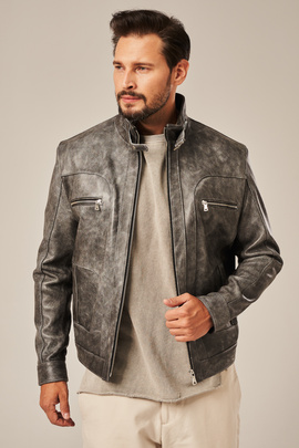 Blouson cuir homme style motard