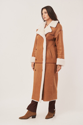 Manteau peau lainée femme