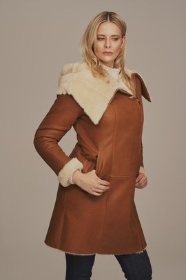 Manteau femme en peau de mouton