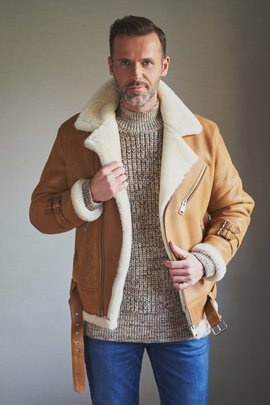 Blouson peau de mouton lainée