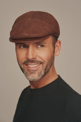 Casquette hiver cuir homme