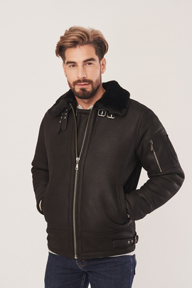 Blouson bombardier en mouton homme