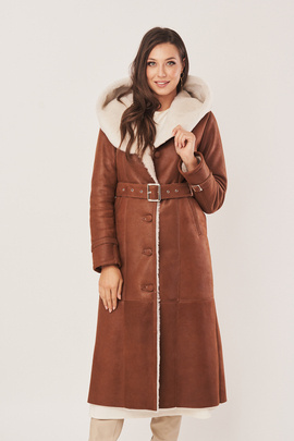Manteau peau retournée femme