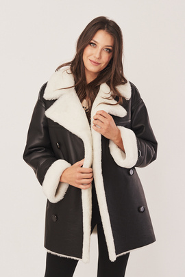 Manteau En Peau Lainée Femme