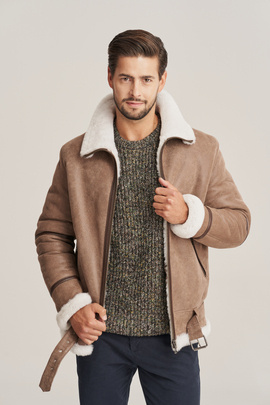 Blouson aviateur mouton lainé