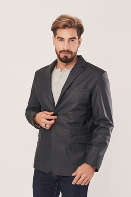 Veste en cuir homme