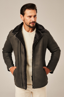 Manteau En Peau Lainée Homme