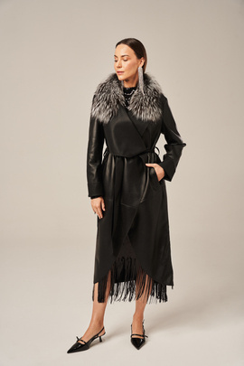 Manteau en cuir pour femme