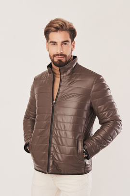 Veste en cuir homme doublée
