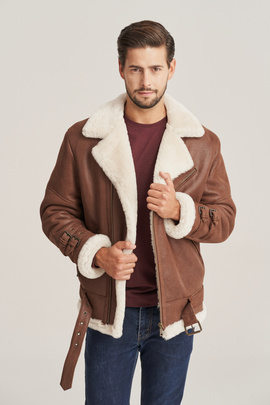 Blouson cuir hiver homme