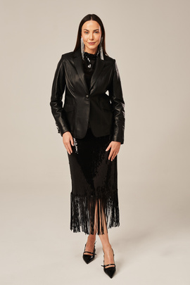 Blazer en cuir femme