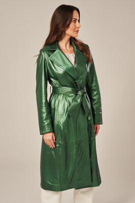 Manteau en cuir élégant pour femme