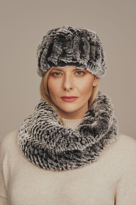 Bandeau en fourrure d'hiver pour femme