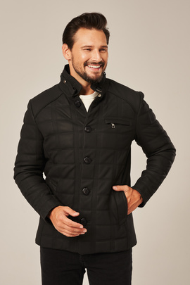 Veste cuir matelassé homme