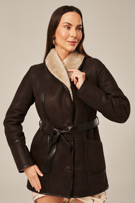Manteau En Peau Lainée Femme