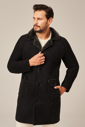 Manteau En Peau Lainée Homme