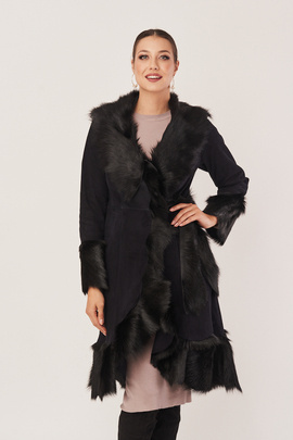 Manteau peau lainée femme