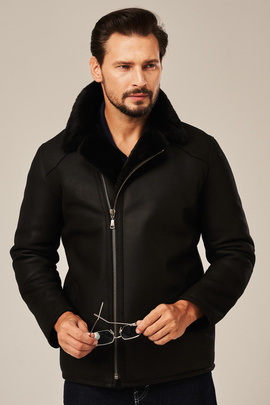 Blouson peau lainée Homme