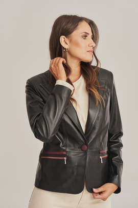 Veste en cuir pour femme