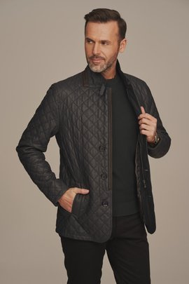 Veste en cuir homme matelassée