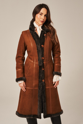 Manteau En Peau Lainée Femme