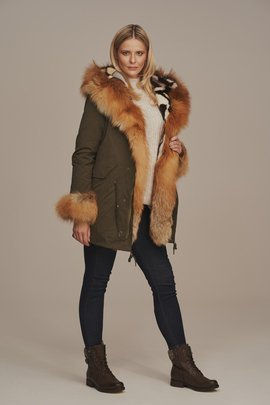 Parka d'hiver femme avec fourrure naturelle