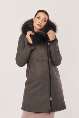 Manteau mouton retourné femme
