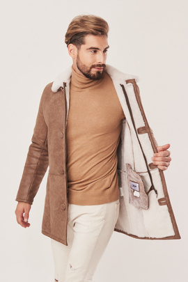 Caban en peau lainée